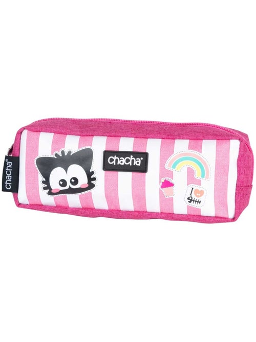 Trousse chacha en tissu avec fermeture éclair 22 x 8 x 5 cm - Kiabi