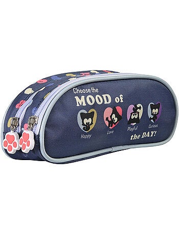 Trousse 'chien et chat' – chacha haricot 2 compartiments – 22 cm