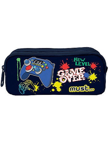 Trousse CMP motif jeu vidéo Game Over en tissu 2 compartiments