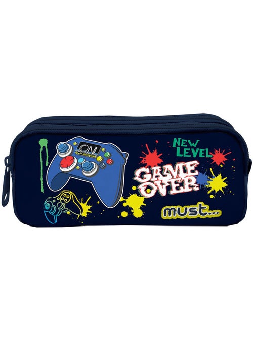 Trousse CMP motif jeu vidéo Game Over en tissu 2 compartiments - Kiabi