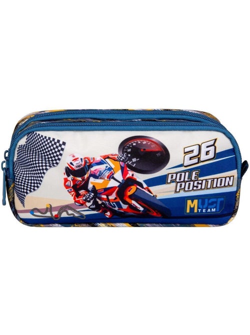 Trousse CMP Must Team 2 compartiments zippés motif moto - Kiabi