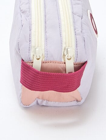 Trousse color bloc double compartiment