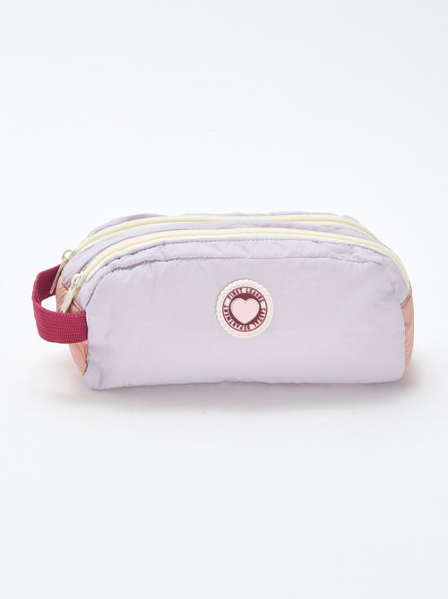 Trousse color bloc double compartiment - Kiabi