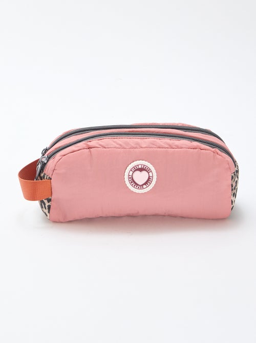 Trousse color bloc double compartiment - Kiabi
