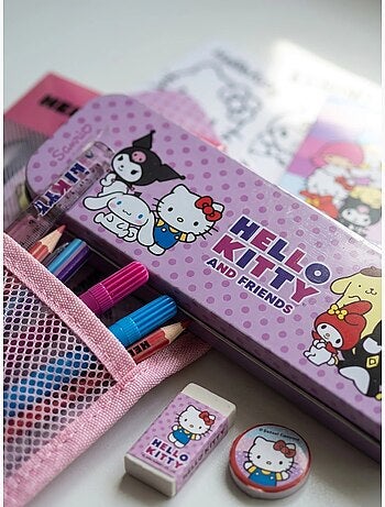Trousse complète Hello Kitty avec crayons et règle