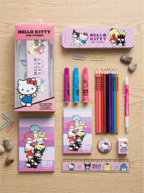 Trousse complète Hello Kitty avec crayons et règle - Kiabi