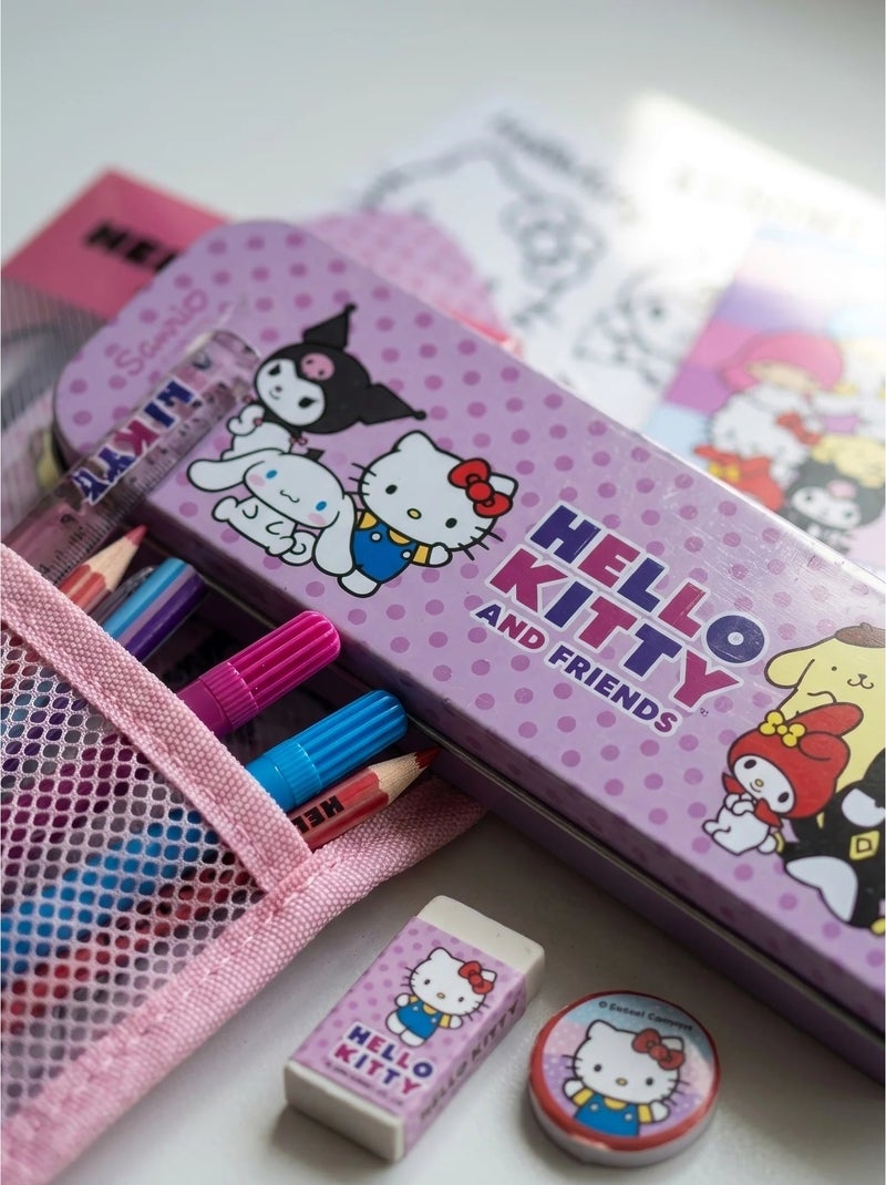 Trousse complète Hello Kitty avec crayons et règle Rose - Kiabi