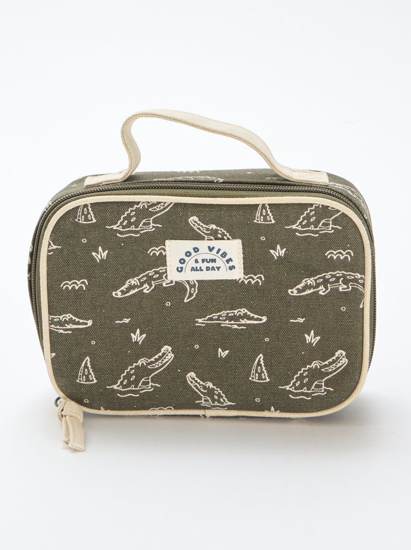 Trousse crocodile Vert - Kiabi