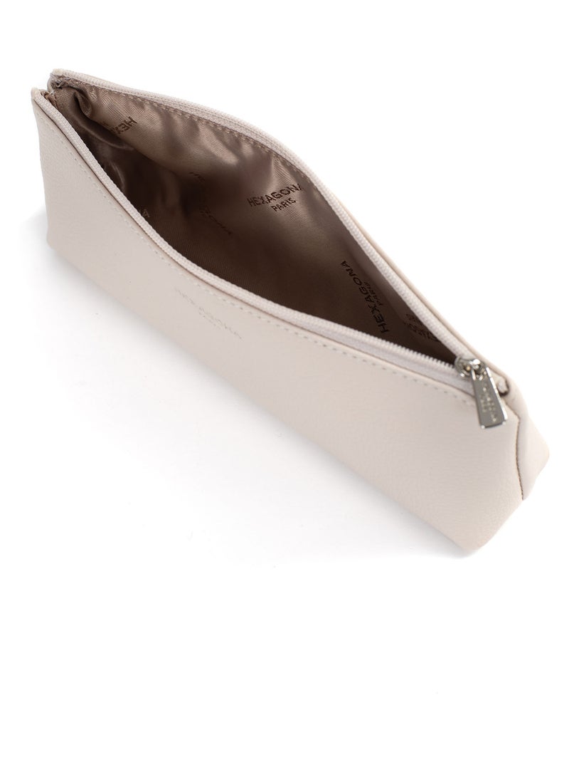 Trousse  cuir confort hexagona Ivoire - Kiabi