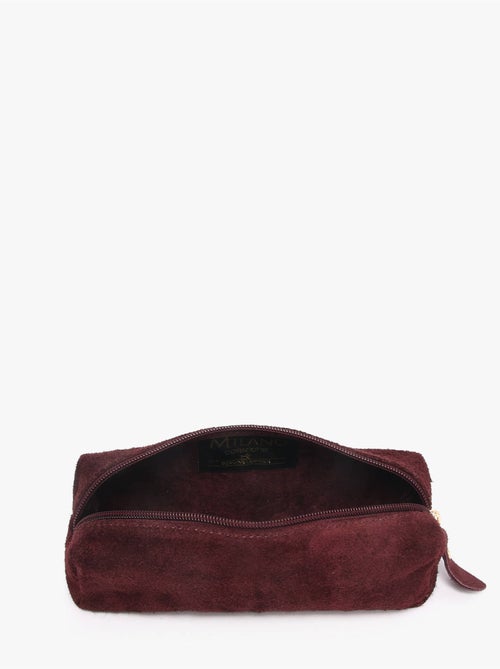 Trousse cuir milano cuir de vachette - Kiabi