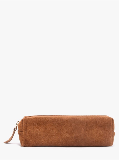 Trousse cuir milano cuir de vachette - Kiabi