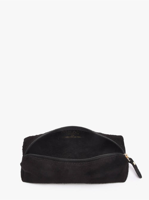 Trousse cuir milano cuir de vachette - Kiabi