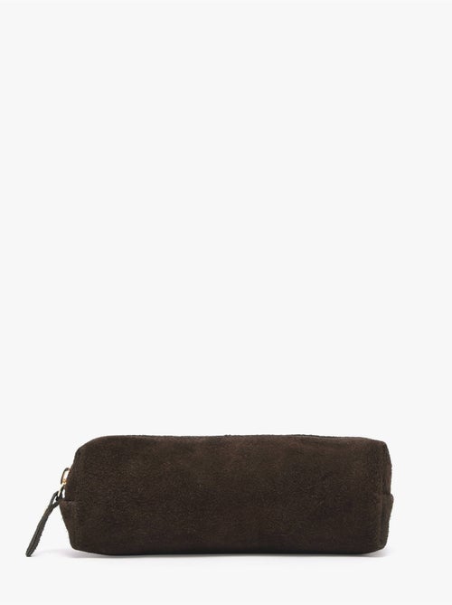 Trousse cuir milano cuir de vachette - Kiabi