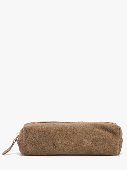 Trousse cuir milano cuir de vachette - Kiabi