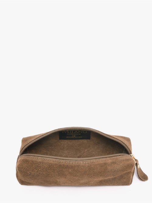 Trousse cuir milano cuir de vachette - Kiabi