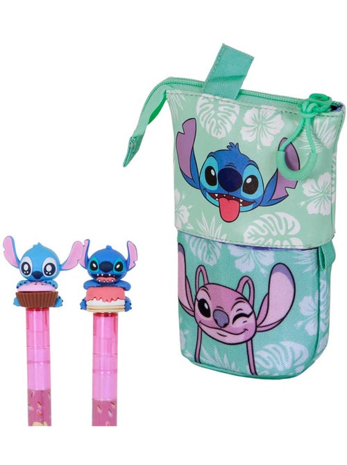 Trousse Cute + 2 Stylos Gel Ef - Disney Lilo et Stitch Aloha - Bleu - Taille Unique - Kiabi Trousse Cute + 2 Stylos Gel Ef - Disney Lilo et Stitch Aloha - Bleu - Taille Unique - Kiabi