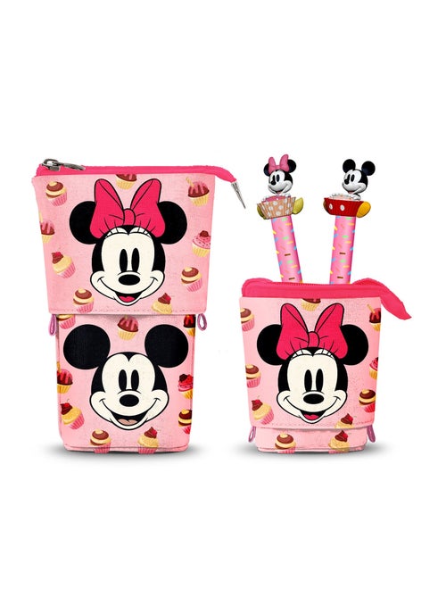 Trousse Cute + 2 Stylos Gel Ef - Disney Minnie Mouse Muffin - Rose - Taille Unique - Kiabi