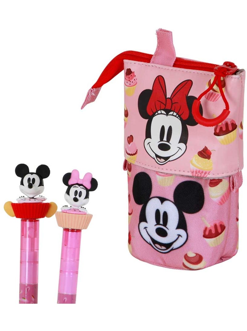 Trousse Cute + 2 Stylos Gel Ef - Disney Minnie Mouse Muffin - Rose - Taille Unique Rose - Kiabi