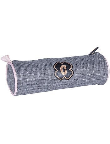 Trousse cylindre à fermeture zippée style boho pailleté 22 cm Camps