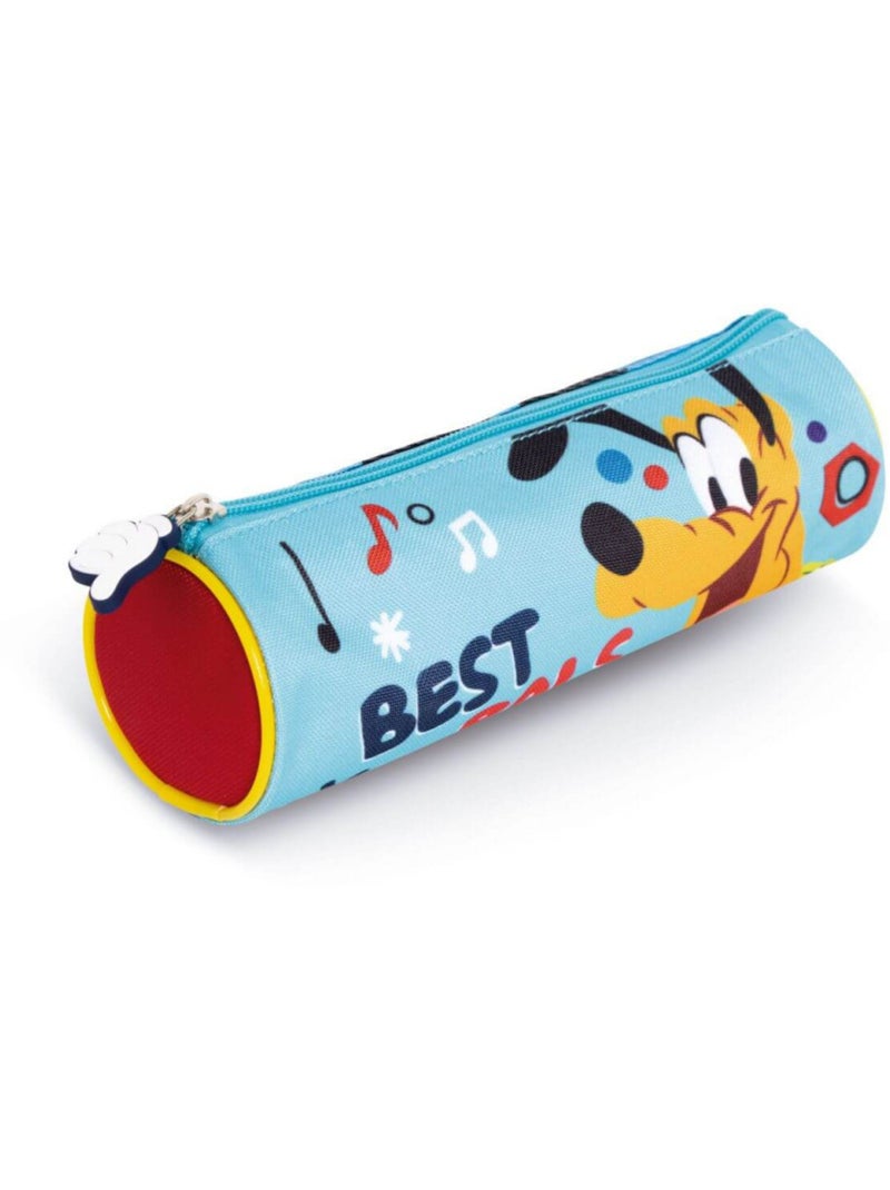 Trousse cylindrique 21x7x7 cm - Mickey & Pluto Multicolore - Kiabi