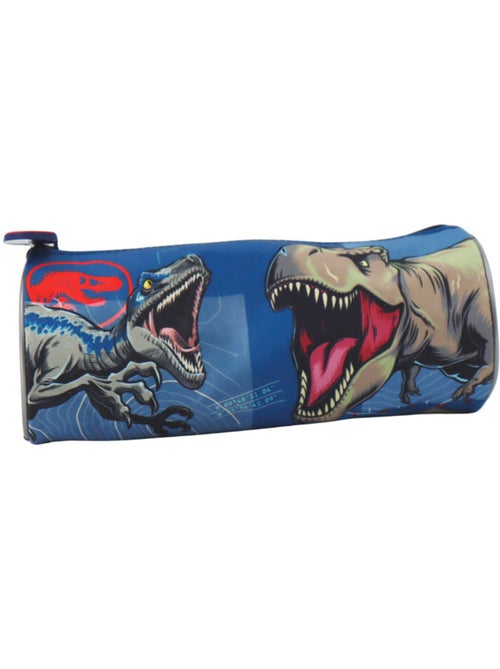 Trousse cylindrique imprimée dinosaures polyester Jurassic World - Kiabi