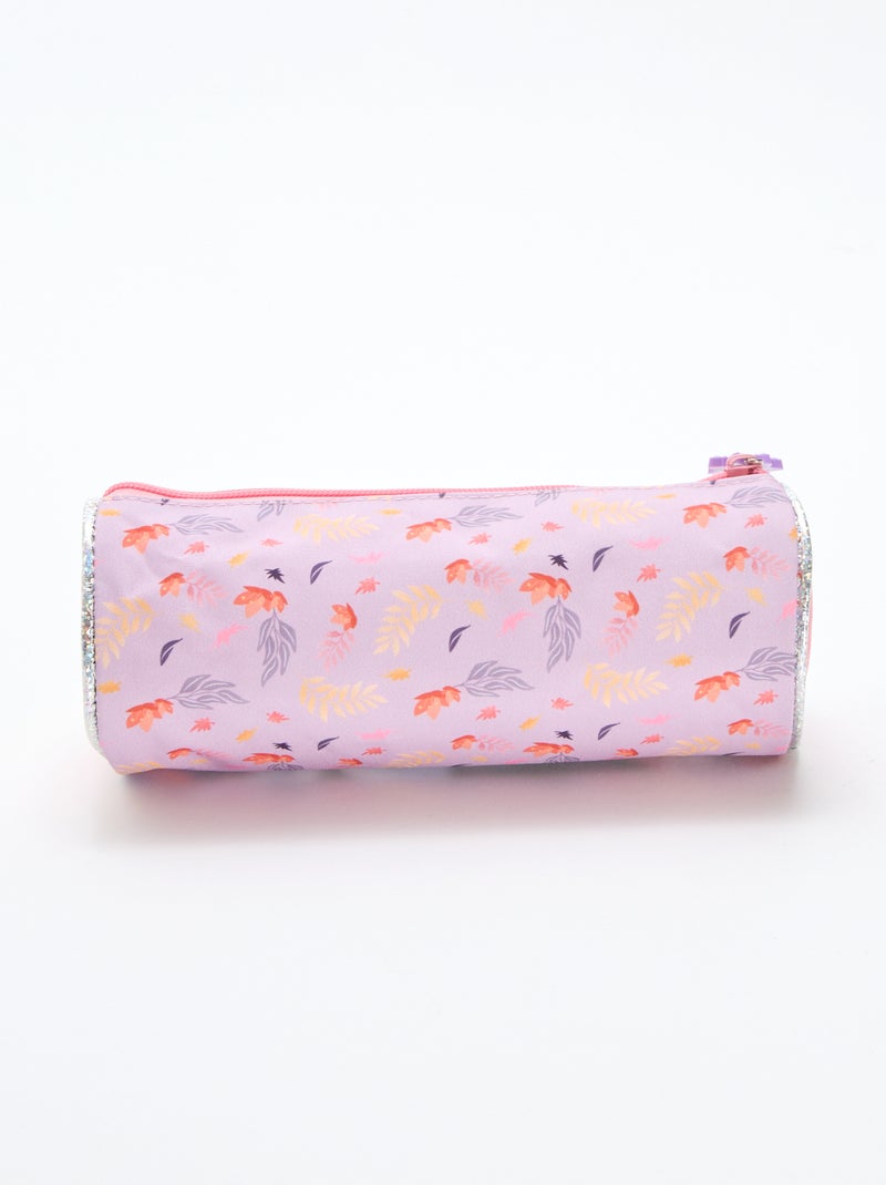 Trousse cylindrique 'La reine des neiges' Rose - Kiabi