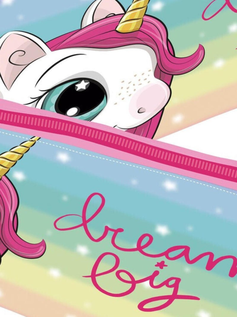 Trousse cylindrique Licorne -Dream Big Rose - Kiabi