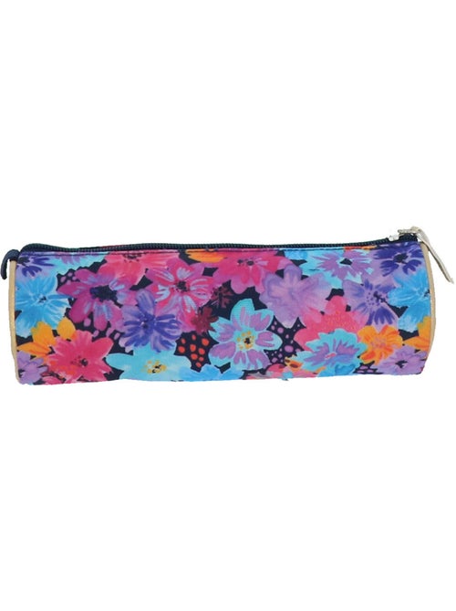 Trousse cylindrique textile imprimé floral Ettavee - Kiabi