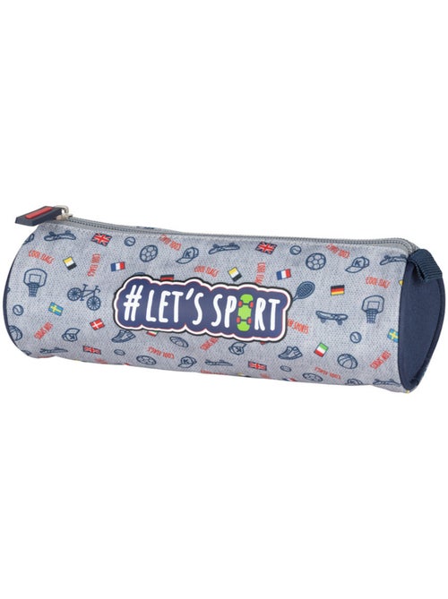 Trousse cylindrique textile imprimée sports et drapeaux KIP - Kiabi