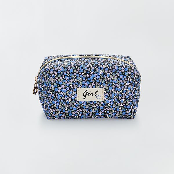 Trousse De Rangement Fleurie Fille 3 12 Ans Bleu Kiabi 5 00