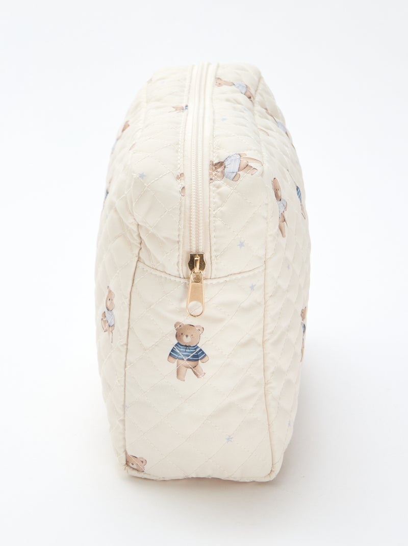 Trousse de rangement matelassée Beige - Kiabi