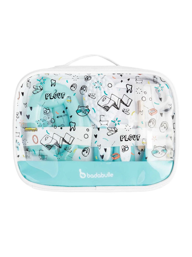 Trousse de soin 'Badabulle' 7 accessoires blanc/bleu - Kiabi