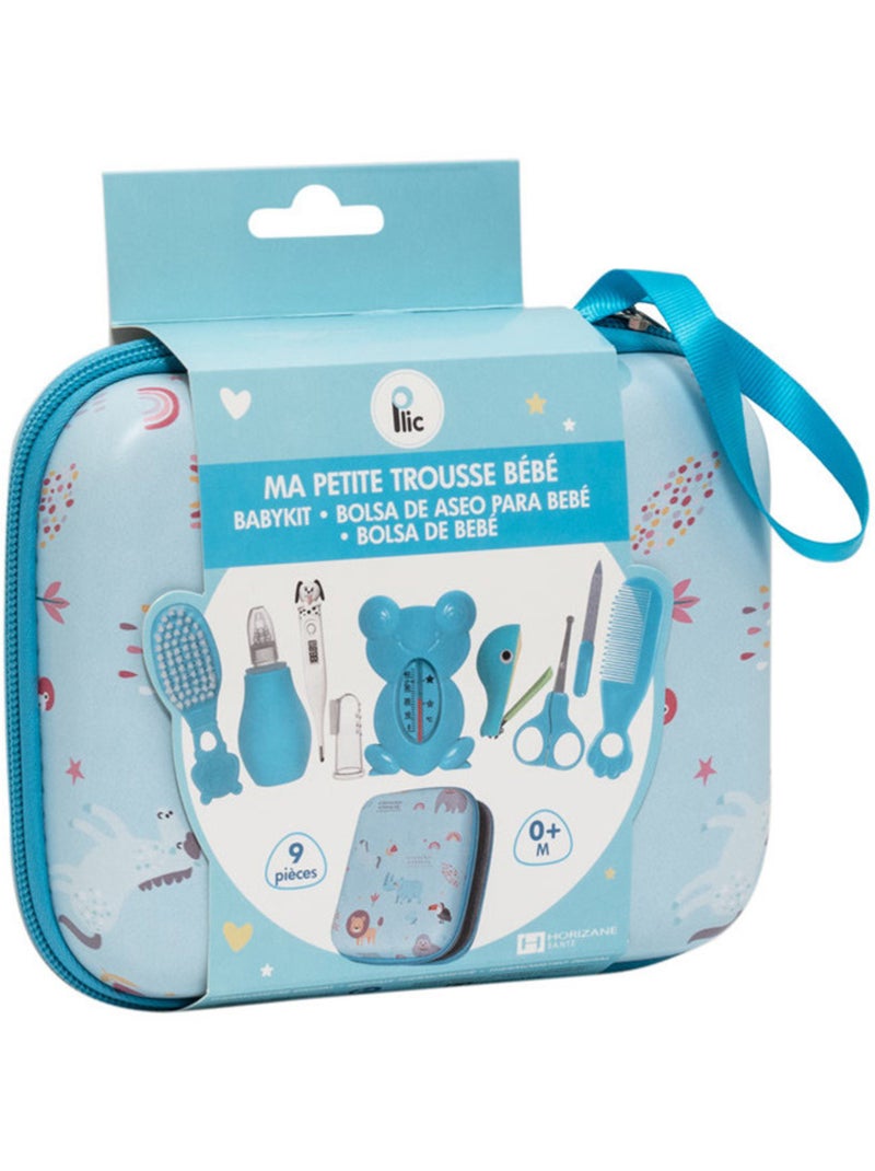 Trousse de soin bébé 9 pièces accessoires hygiène Bleu - Kiabi