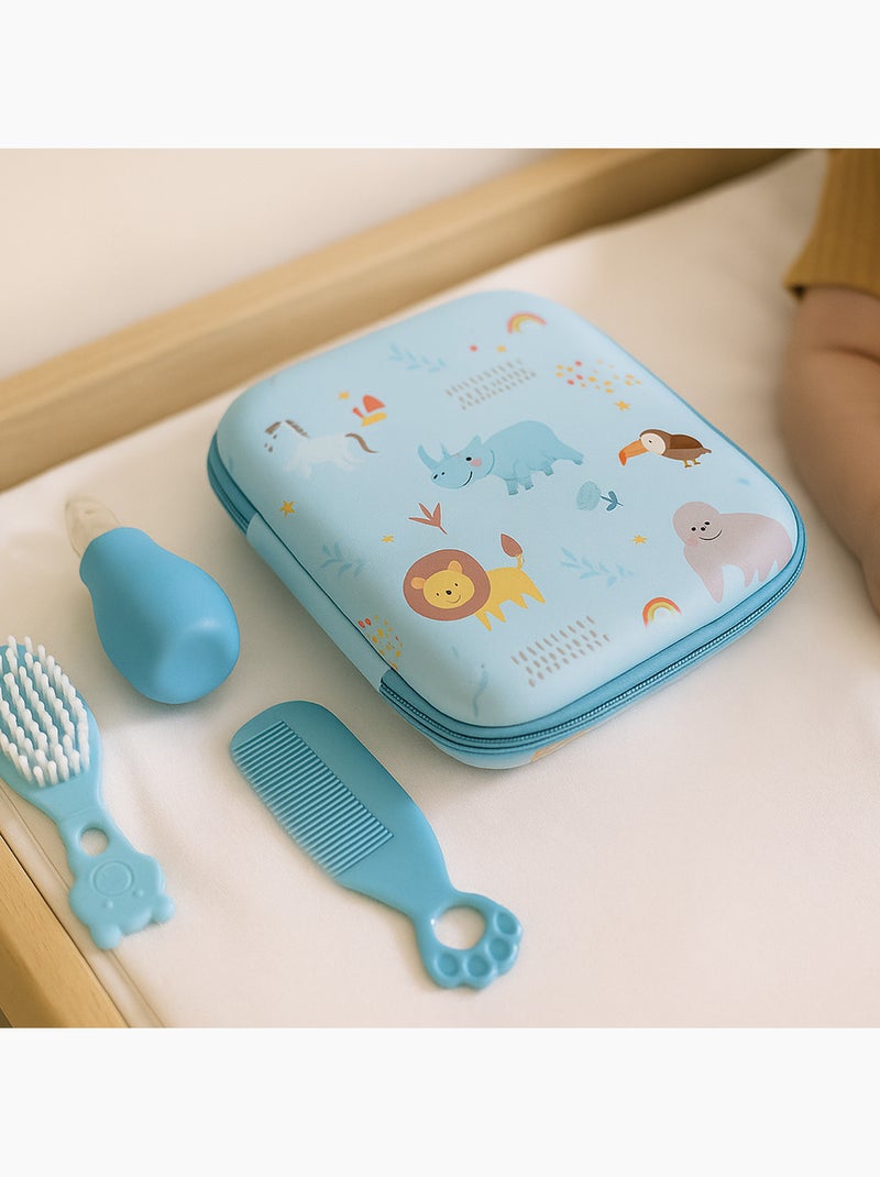 Trousse de soin bébé 9 pièces accessoires hygiène Bleu - Kiabi
