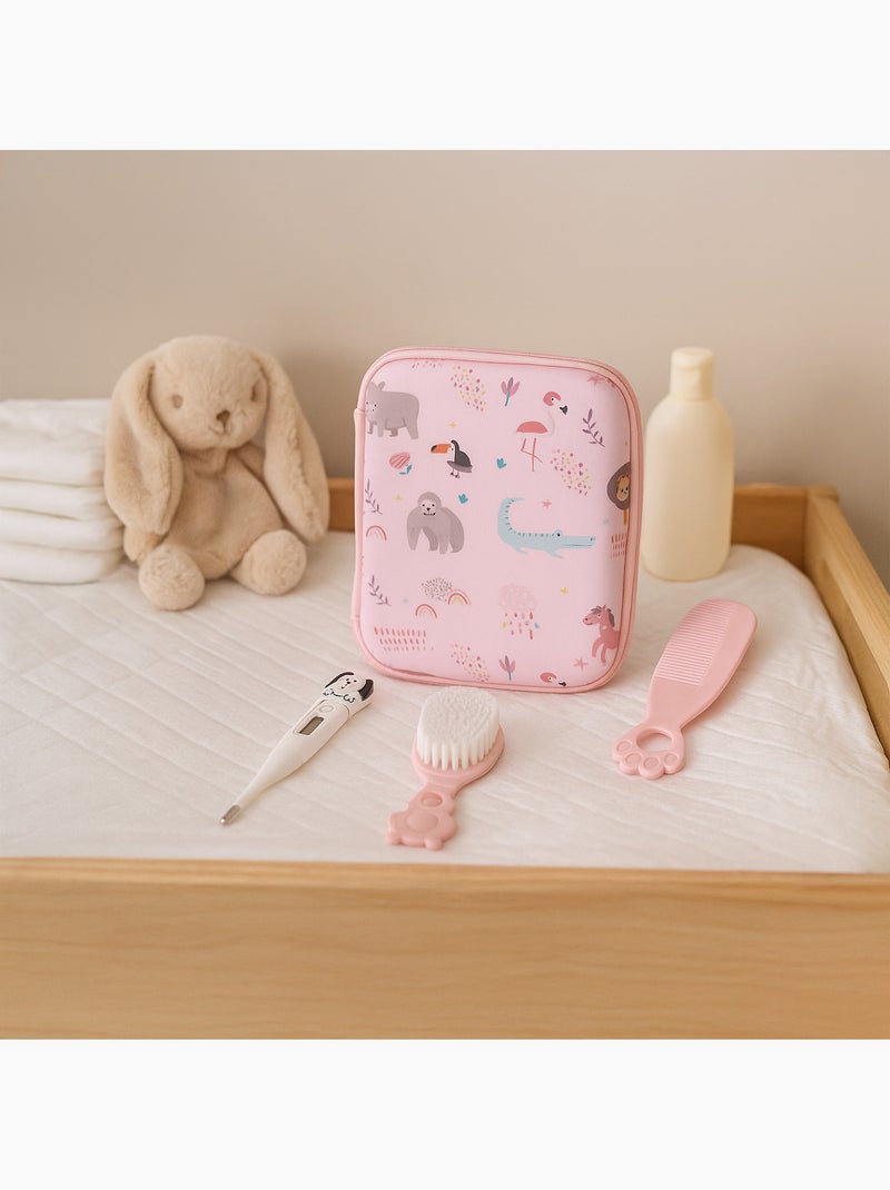Trousse de soin bébé 9 pièces accessoires hygiène Rose - Kiabi