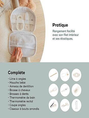 Trousse de soin bébé compact avec 9 Accessoires, Sable 'Babymoov'