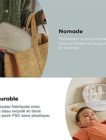 Trousse de soin bébé compact avec 9 Accessoires, Sable 'Babymoov'