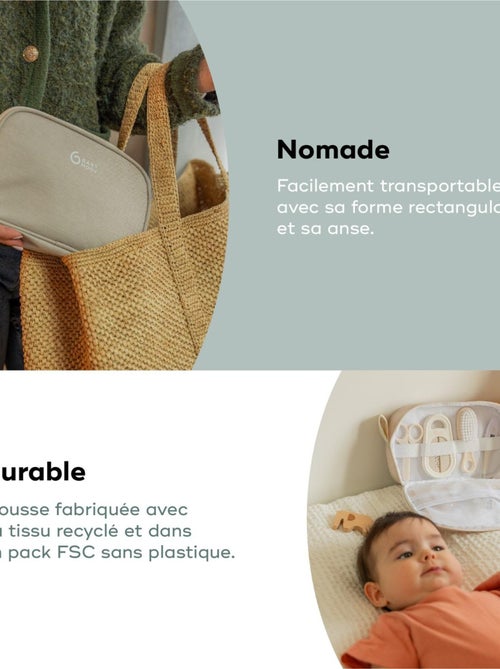 Trousse de soin bébé compact avec 9 Accessoires, Sable 'Babymoov' - Kiabi