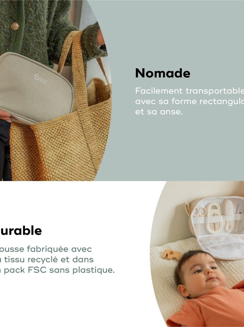Trousse de soin bébé compact avec 9 Accessoires, Sable 'Babymoov' Beige - Kiabi