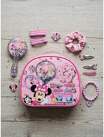 Trousse de toilette avec miroir et accessoires cheveux Minnie Disney