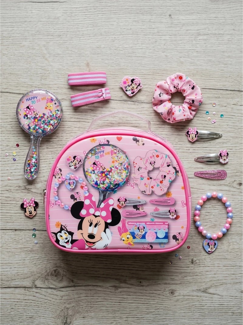 Trousse de toilette avec miroir et accessoires cheveux Minnie Disney Multicolore - Kiabi
