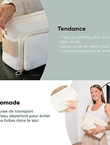 Trousse de toilette bebe curl en tissu bouclette 'Babymoov'