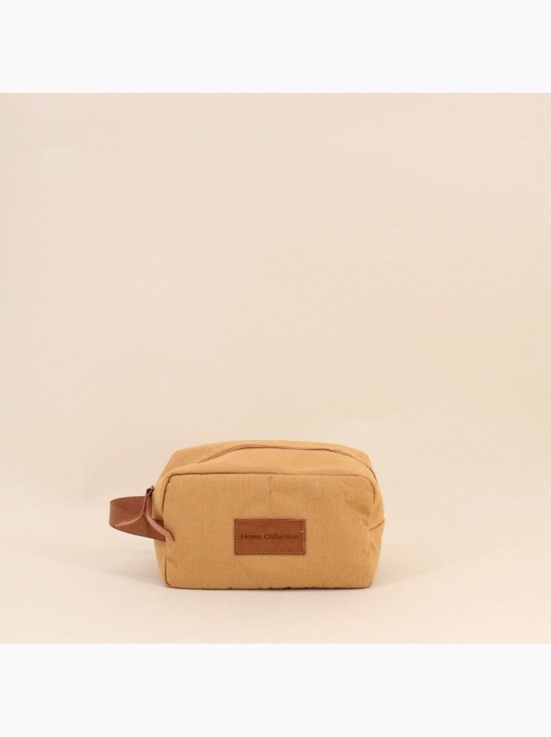 Trousse de toilette camel 23x14cm Marron - Kiabi