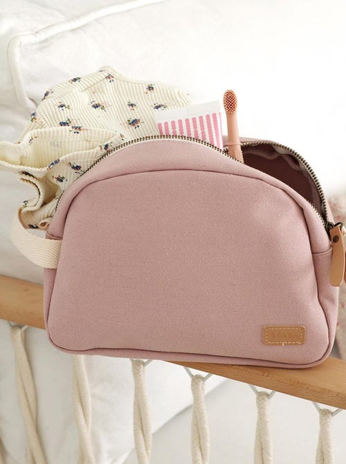 Trousse de toilette Canvas rose poudré - Kiabi