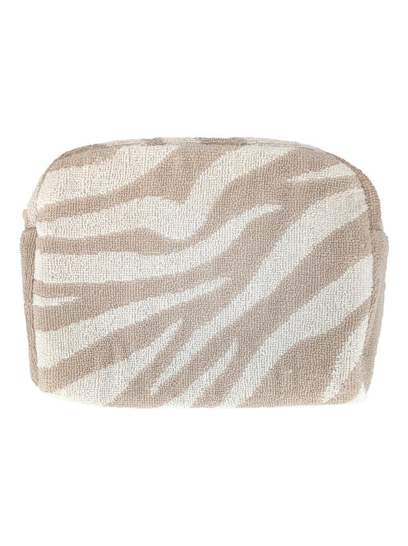 Trousse de toilette coton ZEBRA SOFT Beige - Kiabi