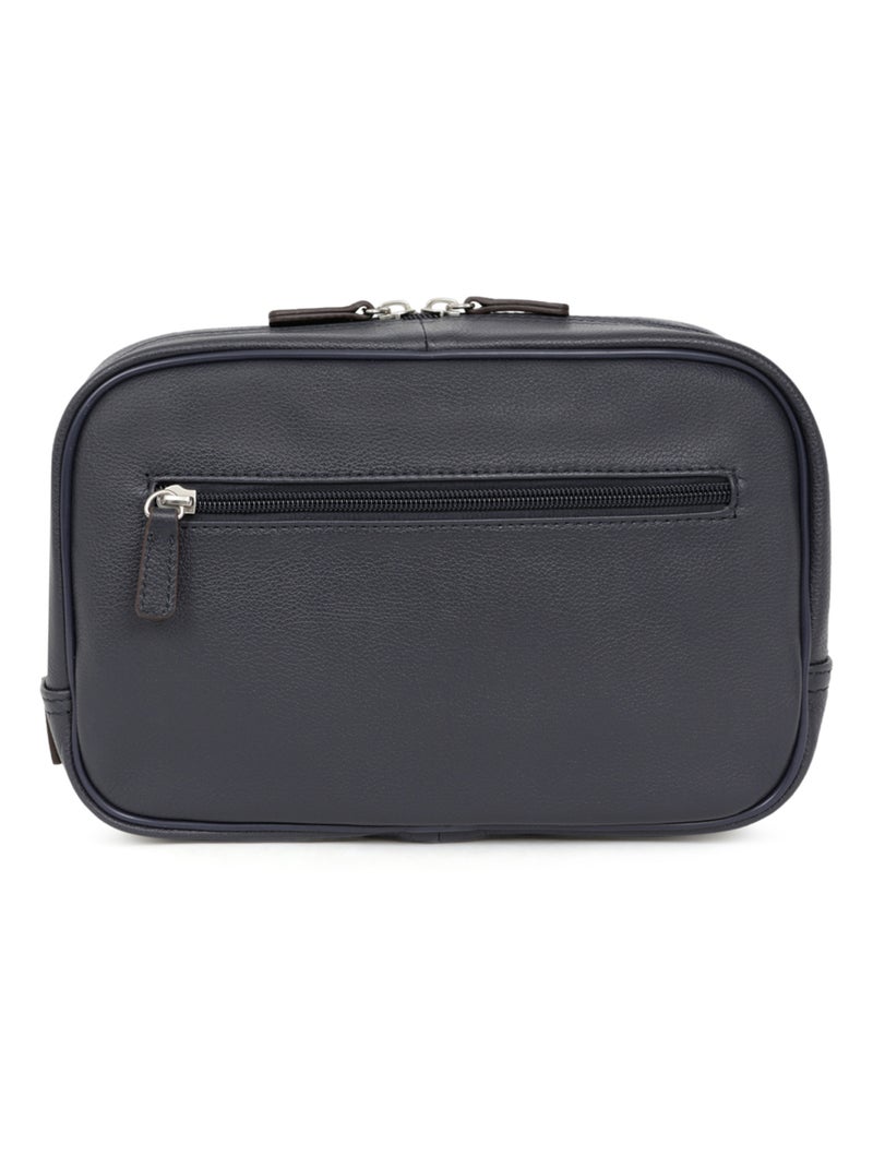 Trousse de toilette  Cuir CONFORT BUSINESS Bleu marine - Kiabi