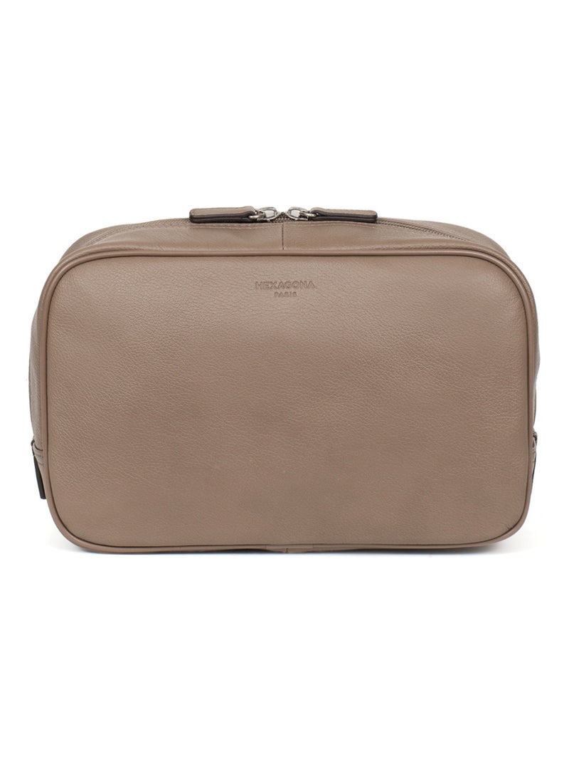 Trousse de toilette  Cuir CONFORT BUSINESS Marron clair - Kiabi