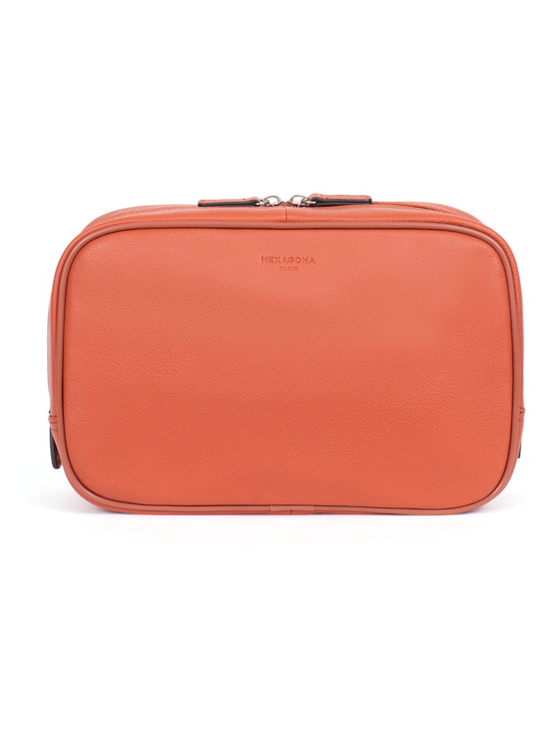 Trousse de toilette  Cuir CONFORT BUSINESS Orange - Kiabi