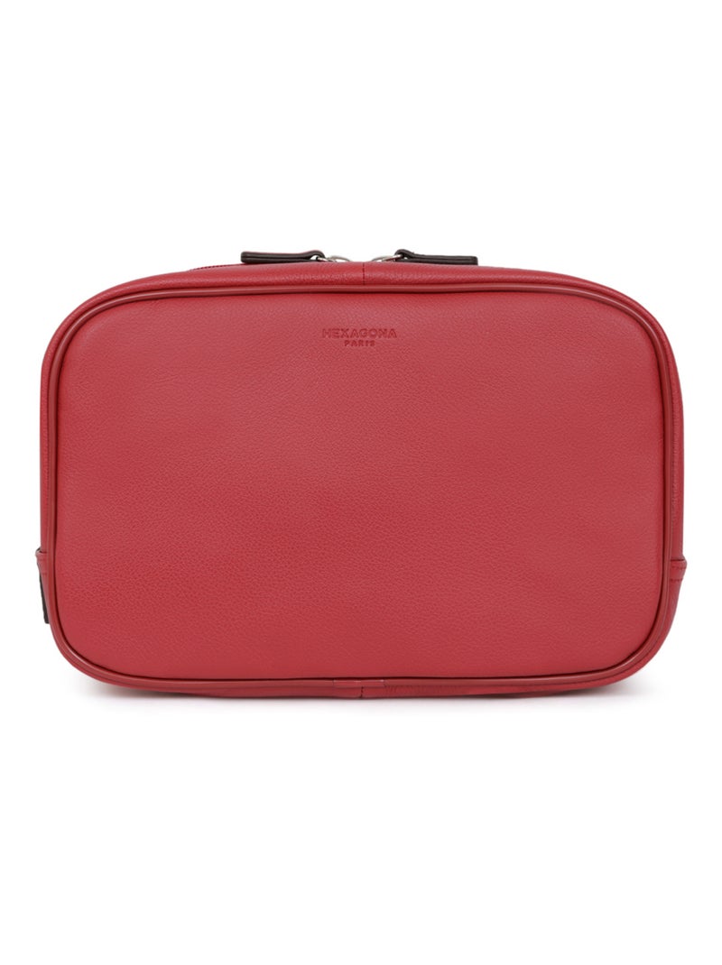 Trousse de toilette  Cuir CONFORT BUSINESS Rouge foncé - Kiabi