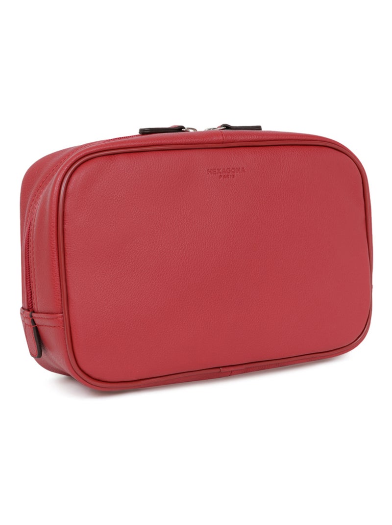 Trousse de toilette  Cuir CONFORT BUSINESS Rouge foncé - Kiabi